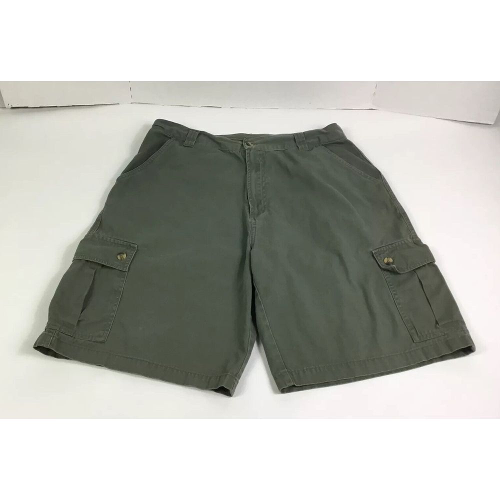 Highland Outfitters cargo Shorts Mens Size 36 Olive Green khaki Hiking Casual
